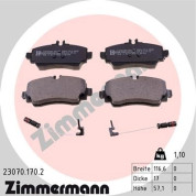 Zimmermann | Bremsbelagsatz, Scheibenbremse | 23070.170.2