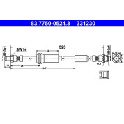 ATE | Bremsschlauch | 83.7750-0524.3