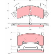 TRW | Bremsbelagsatz, Scheibenbremse | GDB1272