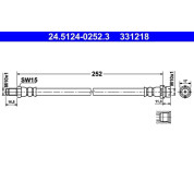 ATE | Bremsschlauch | 24.5124-0252.3