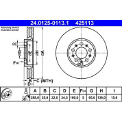 ATE | Bremsscheibe | 24.0125-0113.1