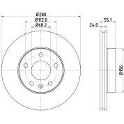 Hella Pagid | Bremsscheibe | 8DD 355 105-591