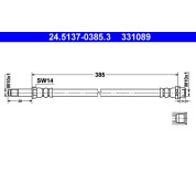 ATE | Bremsschlauch | 24.5137-0385.3