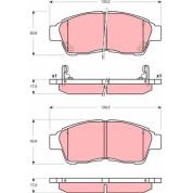 TRW | Bremsbelagsatz, Scheibenbremse | GDB3300