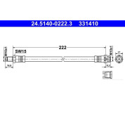 ATE | Bremsschlauch | 24.5140-0222.3