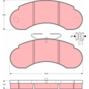 TRW | Bremsbelagsatz, Scheibenbremse | GDB950