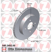 Zimmermann | Bremsscheibe | 540.2492.00