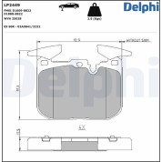 Delphi | Bremsbelagsatz, Scheibenbremse | LP2449