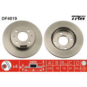 TRW | Bremsscheibe | DF4019