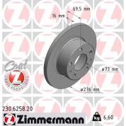 Zimmermann | Bremsscheibe | 230.6258.20