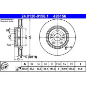 ATE | Bremsscheibe | 24.0126-0156.1