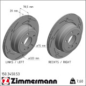 Zimmermann | Bremsscheibe | 150.3450.53