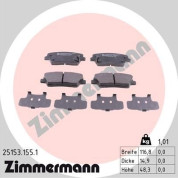 Zimmermann | Bremsbelagsatz, Scheibenbremse | 25153.155.1