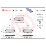 Brembo | Bremsbelagsatz, Scheibenbremse | P 50 144