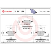 Brembo | Bremsbelagsatz, Scheibenbremse | P 85 129X