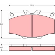 TRW | Bremsbelagsatz, Scheibenbremse | GDB352