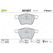 Valeo | Bremsbelagsatz, Scheibenbremse | 301657