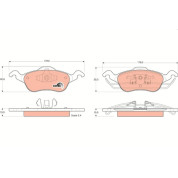 TRW | Bremsbelagsatz, Scheibenbremse | GDB1358