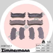 Zimmermann | Bremsbelagsatz, Scheibenbremse | 23387.125.1