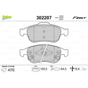 Valeo | Bremsbelagsatz, Scheibenbremse | 302207