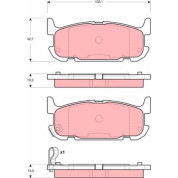 TRW | Bremsbelagsatz, Scheibenbremse | GDB3318
