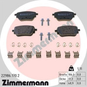 Zimmermann | Bremsbelagsatz, Scheibenbremse | 22986.170.2