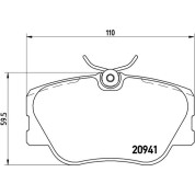 Brembo | Bremsbelagsatz, Scheibenbremse | P 50 008