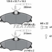 Textar | Bremsbelagsatz, Scheibenbremse | 2172402