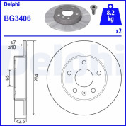 Delphi | Bremsscheibe | BG3406