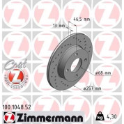 Zimmermann | Bremsscheibe | 100.1048.52