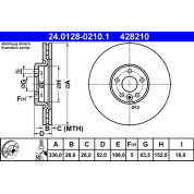 ATE | Bremsscheibe | 24.0128-0210.1