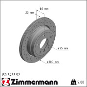 Zimmermann | Bremsscheibe | 150.3438.52