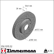 Zimmermann | Bremsscheibe | 250.1375.52