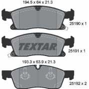 Textar | Bremsbelagsatz, Scheibenbremse | 2519001