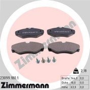 Zimmermann | Bremsbelagsatz, Scheibenbremse | 23099.180.1