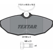 Textar | Bremsbelagsatz, Scheibenbremse | 2419001