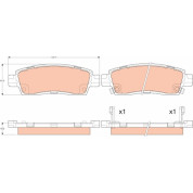 TRW | Bremsbelagsatz, Scheibenbremse | GDB4455