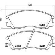 Brembo | Bremsbelagsatz, Scheibenbremse | P 30 017