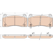 TRW | Bremsbelagsatz, Scheibenbremse | GDB3573