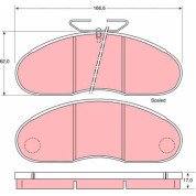 TRW | Bremsbelagsatz, Scheibenbremse | GDB948