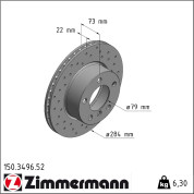 Zimmermann | Bremsscheibe | 150.3496.52