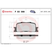 Brembo | Bremsbelagsatz, Scheibenbremse | P 83 088