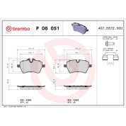 Brembo | Bremsbelagsatz, Scheibenbremse | P 06 051