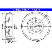 ATE | Bremstrommel | 24.0222-8017.1