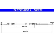 ATE | Seilzug, Feststellbremse | 24.3727-0237.2