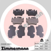 Zimmermann | Bremsbelagsatz, Scheibenbremse | 23329.170.1