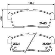 Brembo | Bremsbelagsatz, Scheibenbremse | P 61 108