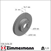 Zimmermann | Bremsscheibe | 530.2456.20