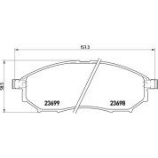 Brembo | Bremsbelagsatz, Scheibenbremse | P 56 058