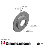 Zimmermann | Bremsscheibe | 610.1198.20